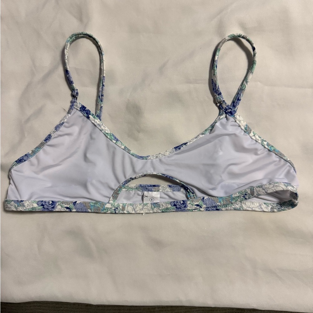 Wicked Weasel Sheer Floral Blue and White Women's Bralette